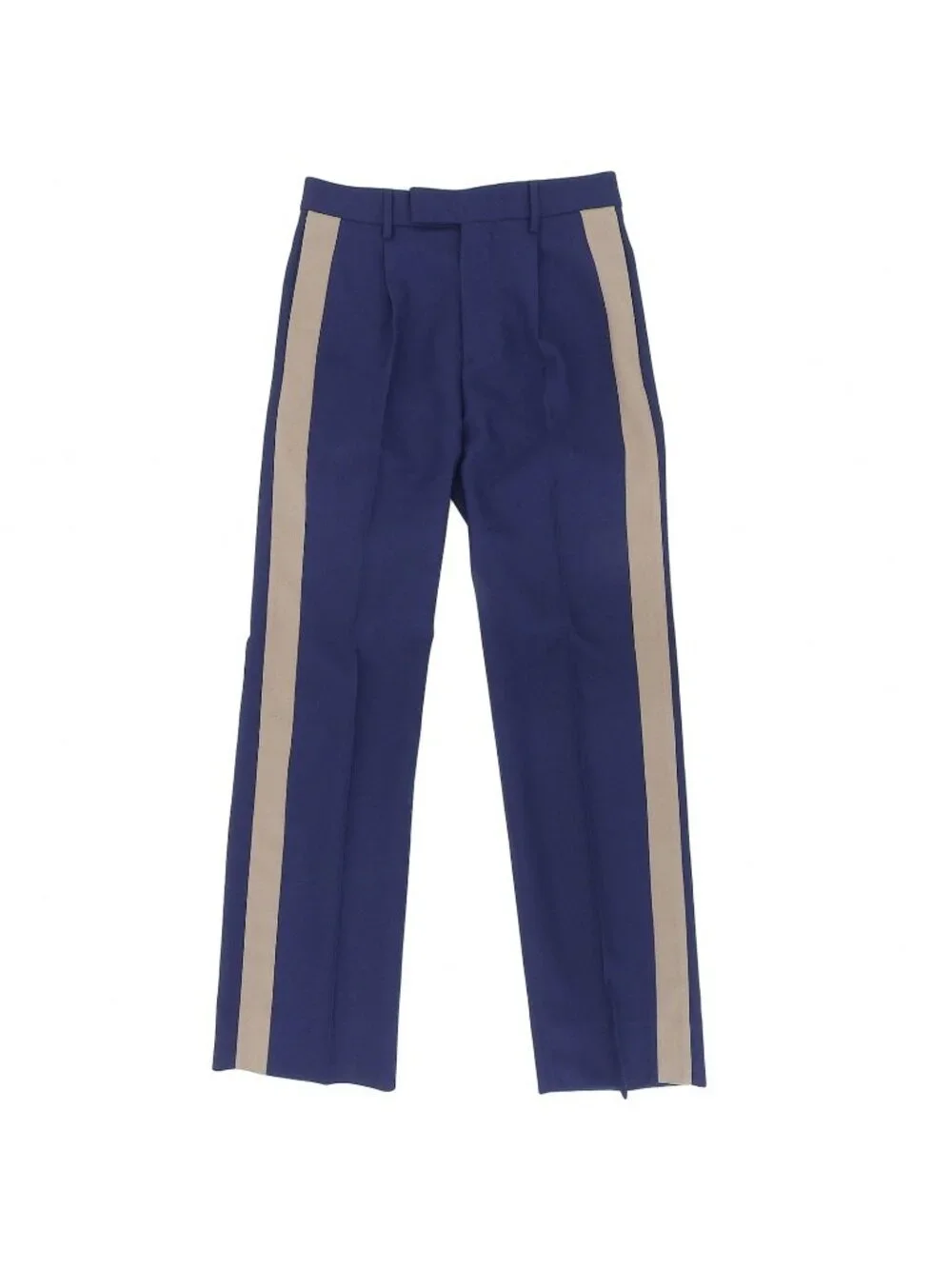 Gucci Zapai Side Line Zipper Fly Trousers Fluid Drill Pants Navy 44